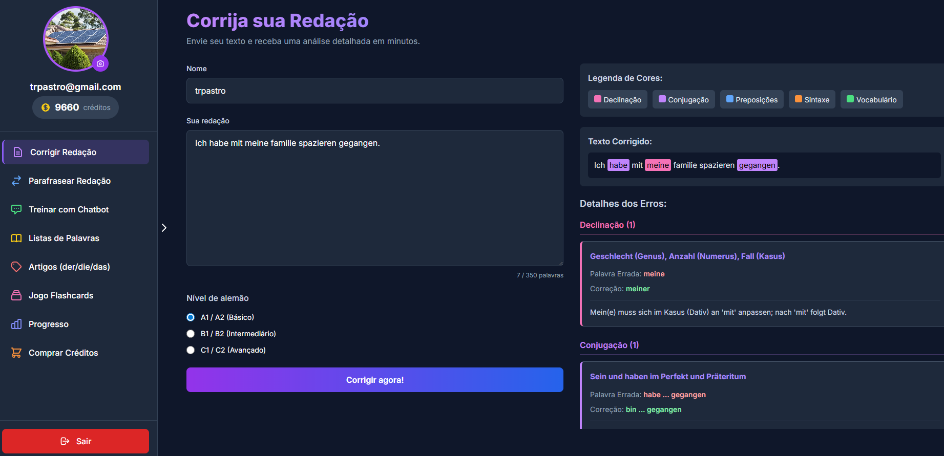 Correcao de Redacao - CorrectMe